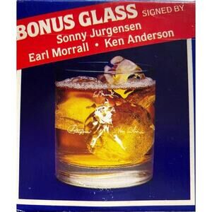 Vintage Seagram's V.O. Quarterback Challenge Collector Glasses Set 3